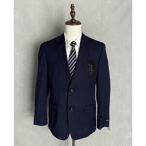 Sean John Men's 36S Classic Fit Suit Jacket Navy Blue Pinstripe NEW
